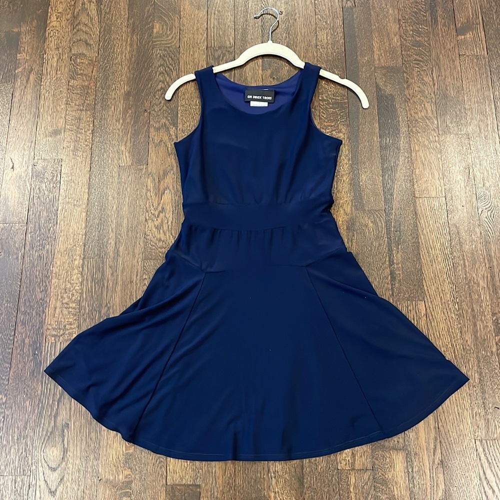 Un Deux Trois Navy Dress Girls Size 12